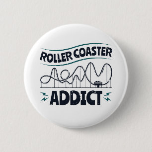 Roller Coaster Addict 2 Inch Round Button
