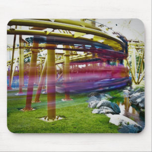 roller coaster amusement park mouse pad
