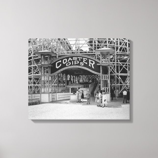 Roller Coaster at Glen Echo Park Photograph Canvas Print (Front)