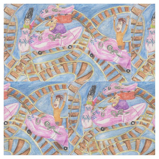 Roller Coaster Bonanza Fabric (Close Up)