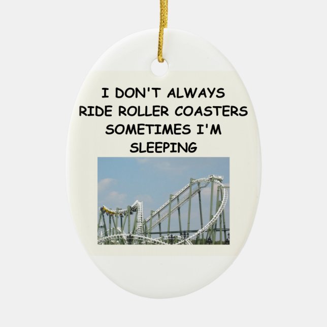 roller coaster ceramic ornament (Front)