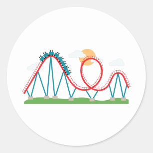 Roller Coaster Stickers 54 Results Zazzle CA