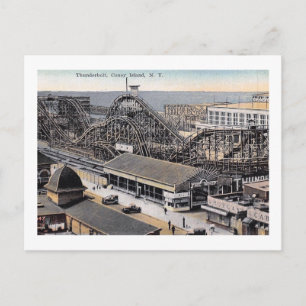 Roller Coaster, Coney Island, New York Vintage Postcard
