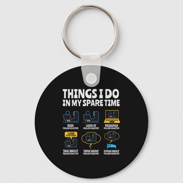 Roller Coaster Crew Amusement Park Fans Coasters F Keychain (Front)