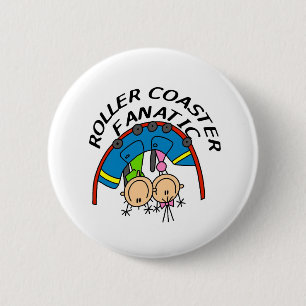 Roller Coaster Fanatic 2 Inch Round Button