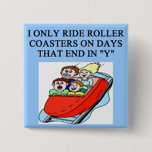 roller coaster fanatic 2 inch square button
