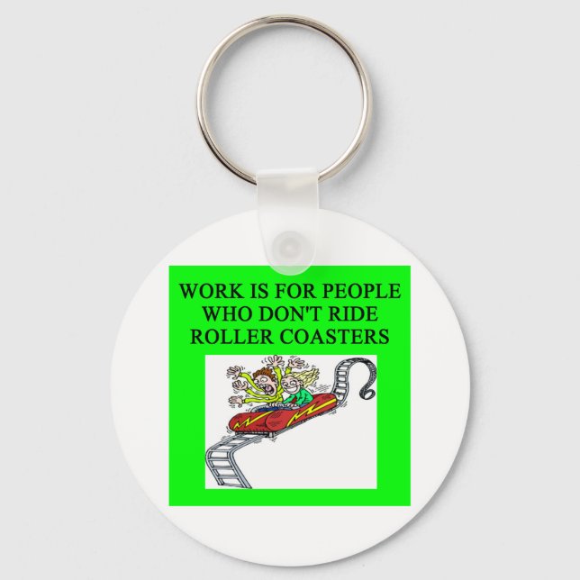 roller coaster fanatic keychain (Front)