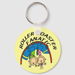 Roller Coaster Fanatic Tshirts and Gifts Keychain