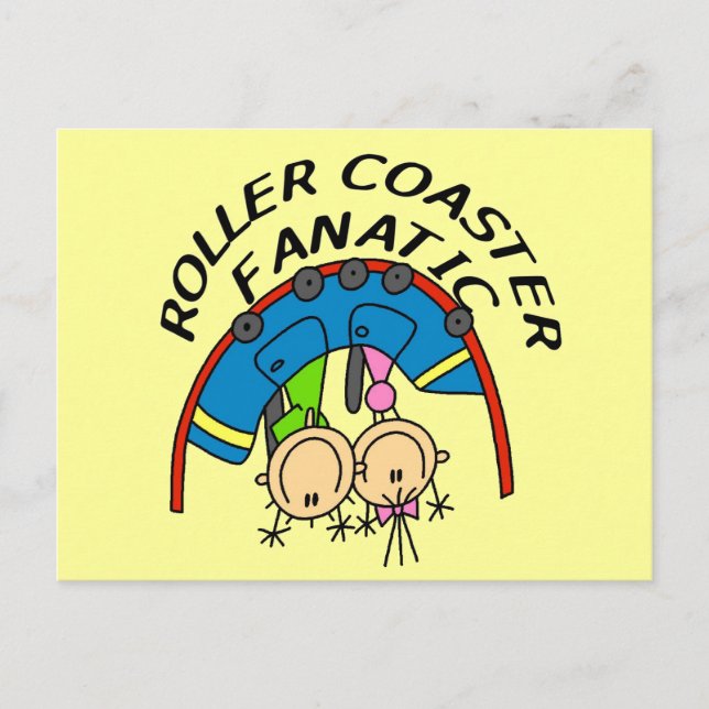 Roller Coaster Fanatic Tshirts and Gifts Postcard (Front)