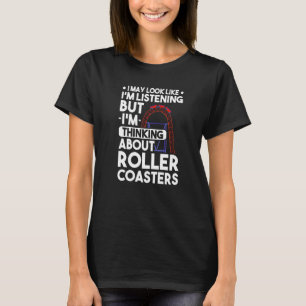 Roller Coaster Girl Amusement Park Roller Coaster  T-Shirt