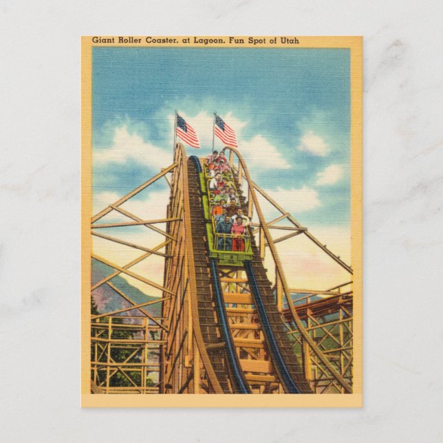 Roller Coaster, Lagoon, Fun Spot, Utah Postcard (Front)