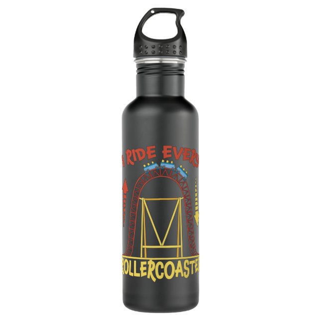 Roller Coaster Park Amusement Park Gift 710 Ml Water Bottle (Front)