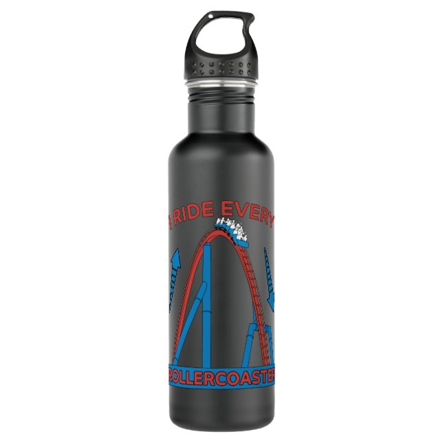 Roller Coaster Park Amusement Park Gift 710 Ml Water Bottle (Front)