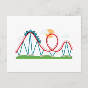 Roller Coaster Postcard