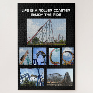 Roller Coaster Ride Poster Jigsaw Puzzle