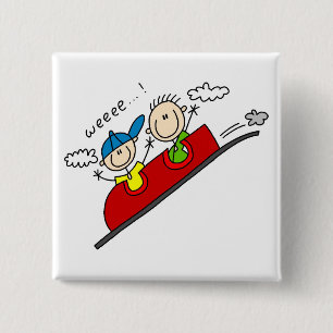 Roller Coaster Ride Tshirts and Gifts 2 Inch Square Button