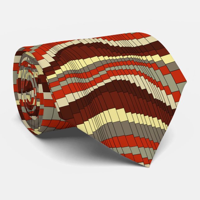 Roller Coaster Striped Two-sided Tie (Rolled)