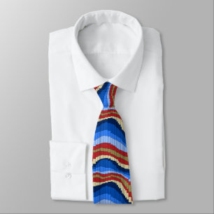 Roller Coaster Striped Two-sided Tie