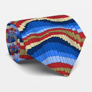 Roller Coaster Striped Two-sided Tie