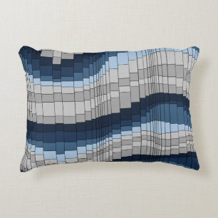 Roller Coaster Vintage Psychedelic Striped Accent Pillow