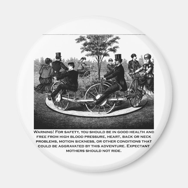 Roller Coaster Warning Magnet (Front)