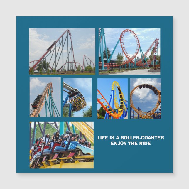 Roller Coasters magnetic card (Front)