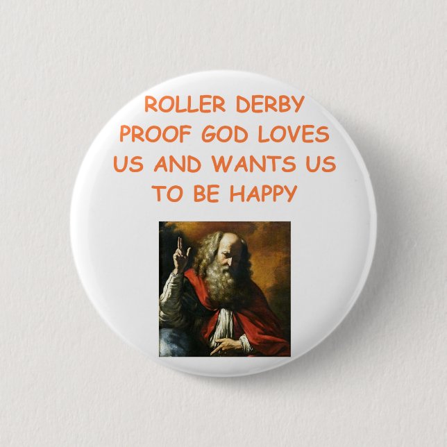 roller derby 2 inch round button (Front)
