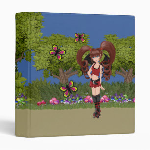 Roller Derby Anime Fairy Skating Binder