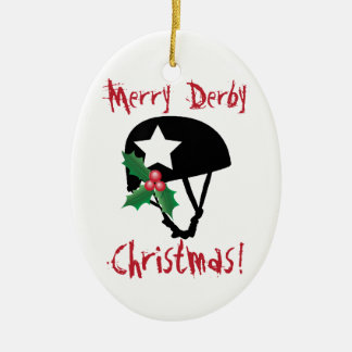 Roller Derby Christmas, Roller Skating Ceramic Ornament