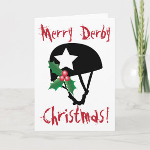 Roller Derby Christmas, Roller Skating Holiday Card