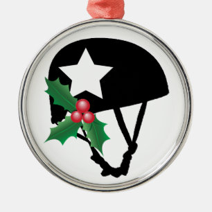 Roller Derby Christmas, Roller Skating Metal Ornament