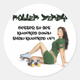 Roller Derby... Classic Round Sticker