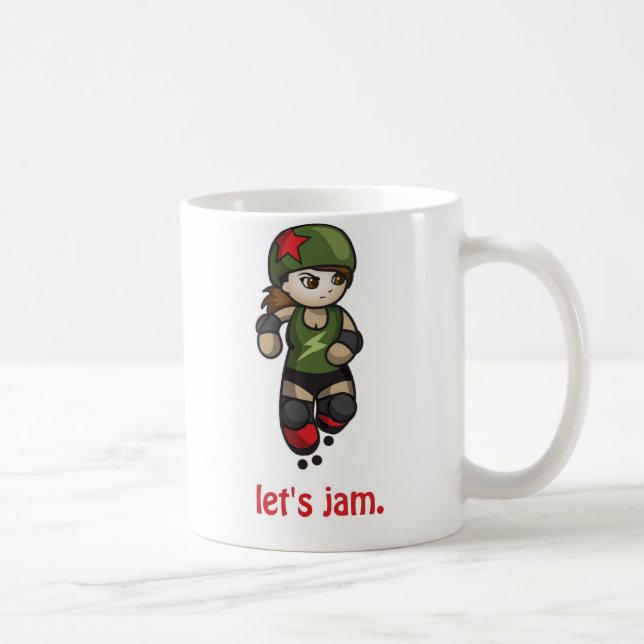 Roller Derby Cute Dinky Jammer Mug by Startle (Right)