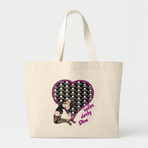roller derby Diva Large Tote Bag
