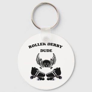 Roller Derby Dude Keychain