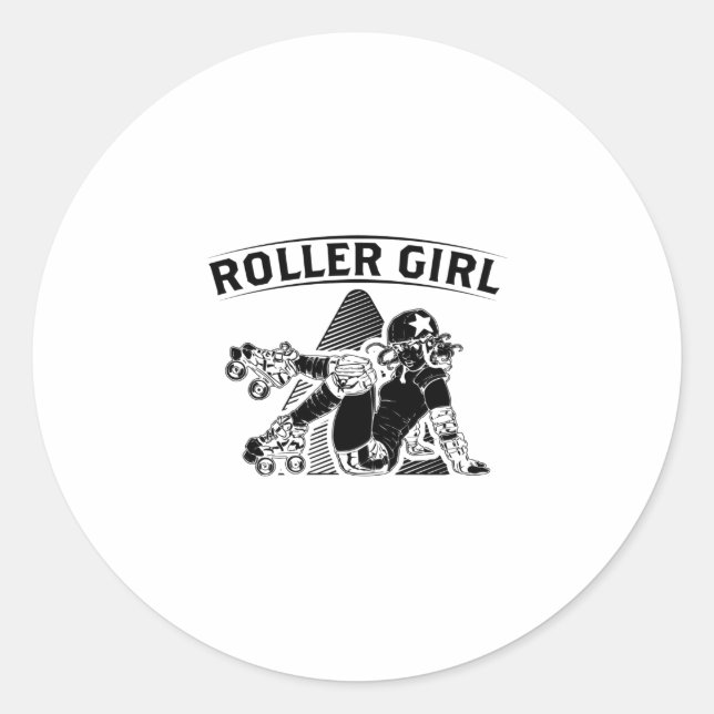 Roller Derby Girl | Inline Skater Gift Ideas Classic Round Sticker (Front)