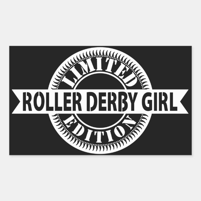Roller Derby Girl Limited Edition, Skating Design Sticker (Front)