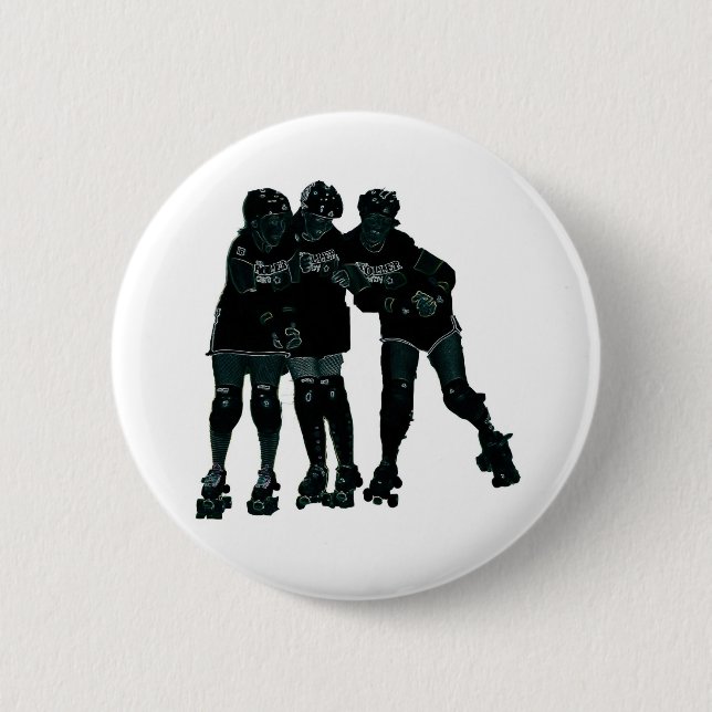 Roller Derby Girls 2 Inch Round Button (Front)