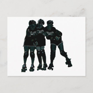 Roller Derby Girls Postcard