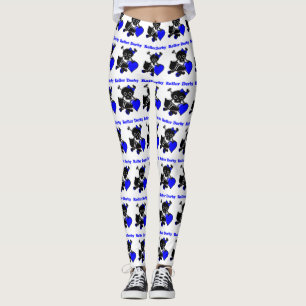 Roller Derby Heart (Blue) Leggings