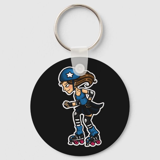 Roller Derby Jammer Keychain (Front)
