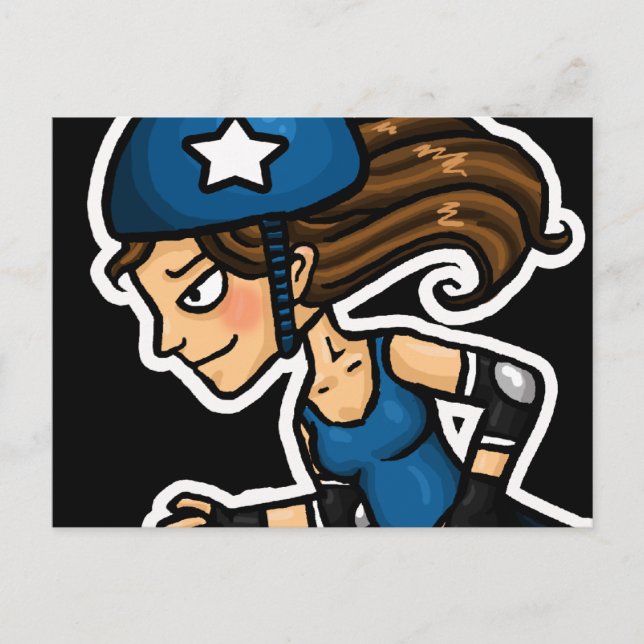 Roller Derby Jammer Postcard (Front)
