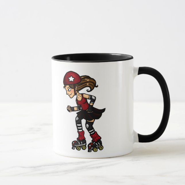 Roller Derby Jammer red Mug (Right)