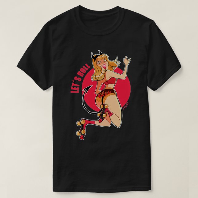 Roller Derby LETx27S ROLL T-Shirt (Design Front)