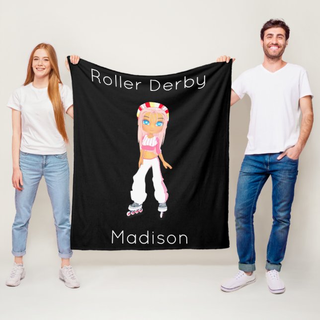Roller Derby Personalized Fleece Blanket (In Situ)