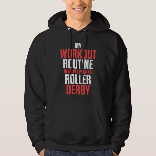 Roller Derby Player Workout Skating Team Hoodie (Front)