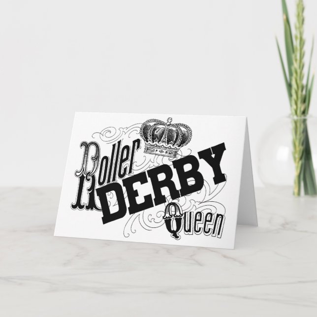 Roller Derby Queen Greeting Card (Front)