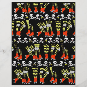 Roller Derby Scrapbook paper 8.5" x 11"