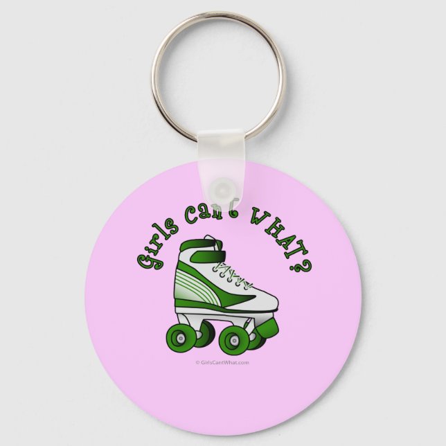 Roller Derby Skate - Green Keychain (Front)