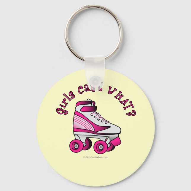 Roller Derby Skate - Pink Keychain (Front)